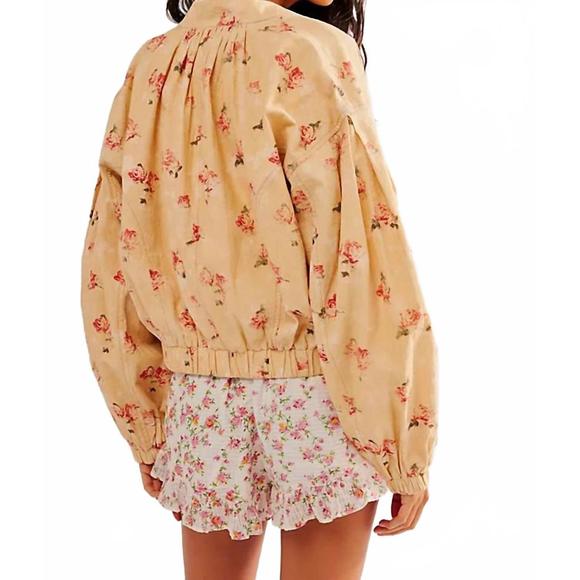 NEW FREE PEOPLE rory bomber jacket in warm combo - Picture 2 of 4